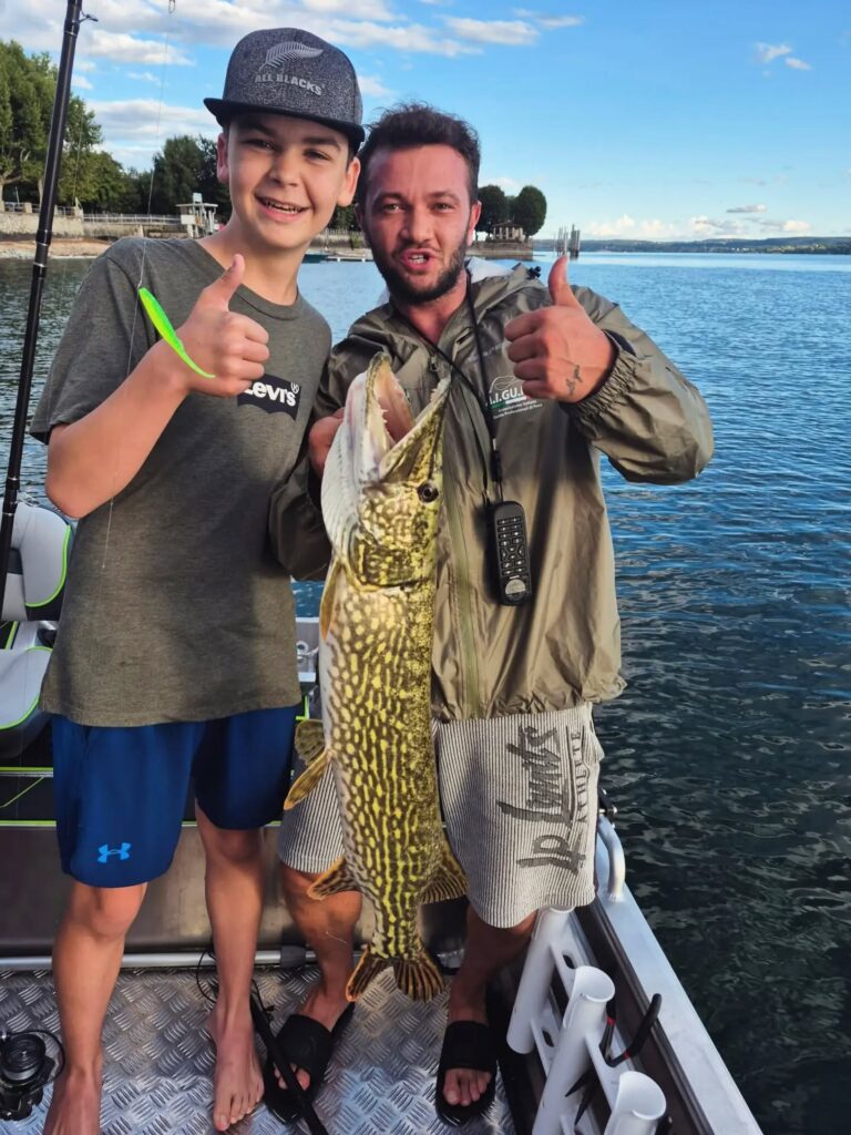 After the rain, he gets active, they fish for perch with drop…